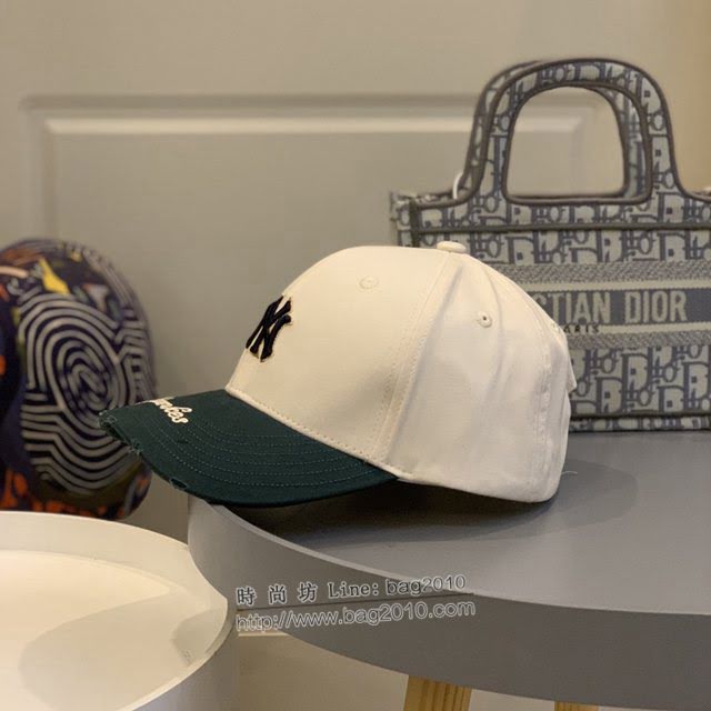 NY男女同款帽子 MLB拼接刺繡棒球帽鴨舌帽  mm1652